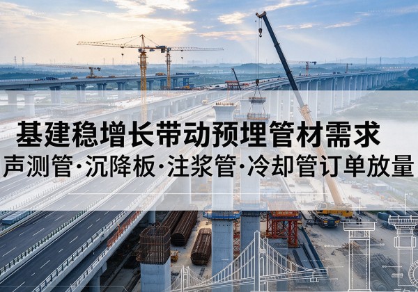 博望基建稳增长带动预埋监测管材需求，声测管、沉降板、注浆管订单持续放量