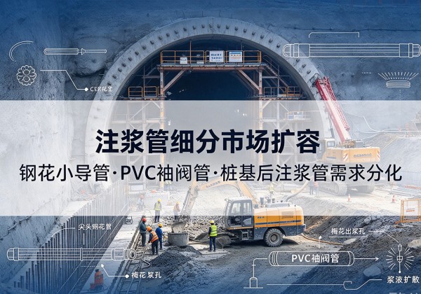博望注浆管细分市场扩容，隧道钢花小导管、PVC 袖阀管、桩基后注浆管需求分化